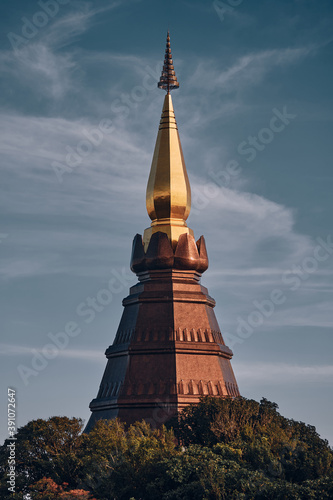 pagoda on the top in an Inthanon mountain, Chiang Mai, Thailand.