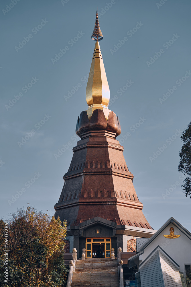 pagoda on the top in an Inthanon mountain, Chiang Mai, Thailand.