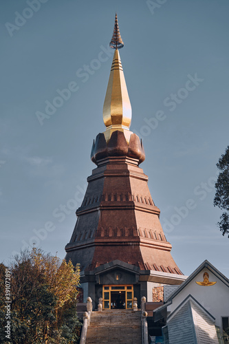 Obraz na płótnie pagoda on the top in an Inthanon mountain, Chiang Mai, Thailand. w salonie