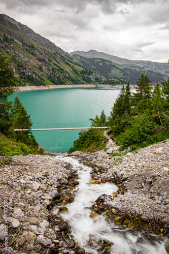 Lac de Tseuzier, Valais, Switzerland. swiss lake