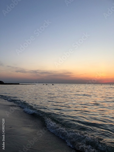 sunset over the sea