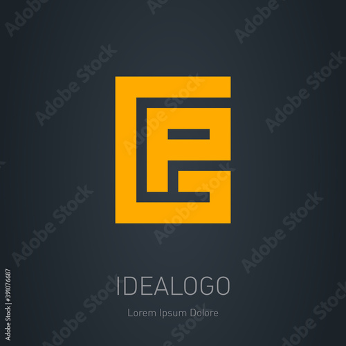 GP - initials or logo. G and P - Vector design element or icon, monogram or logotype.