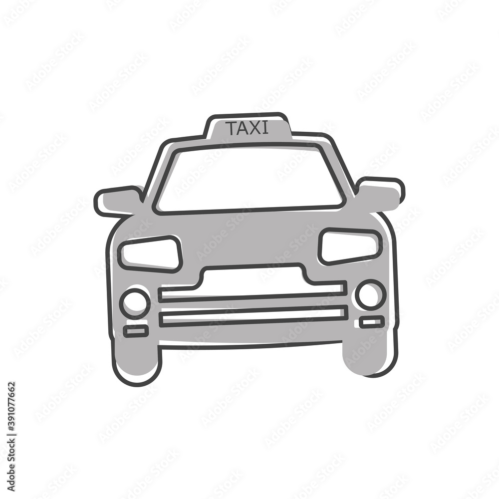 Taxi car vector icon on white isolated background. Taxi car vector icon on white isolated background.