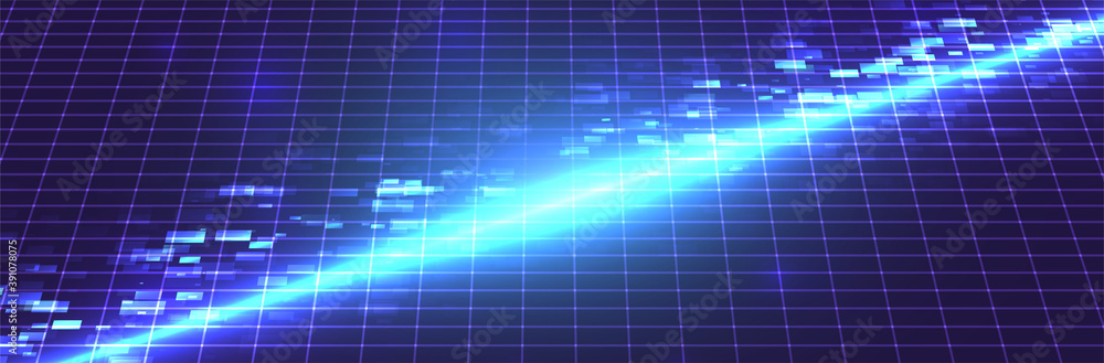 Signal background. Digital glitch on dark wide backdrop. Energy visualization. 3d effect. Thin line grid. Futuristic vector illustration Signal background. Digital glitch on dark wide backdrop. Energy visualization. 3d effect. Thin line grid. Futuristic vector illustration