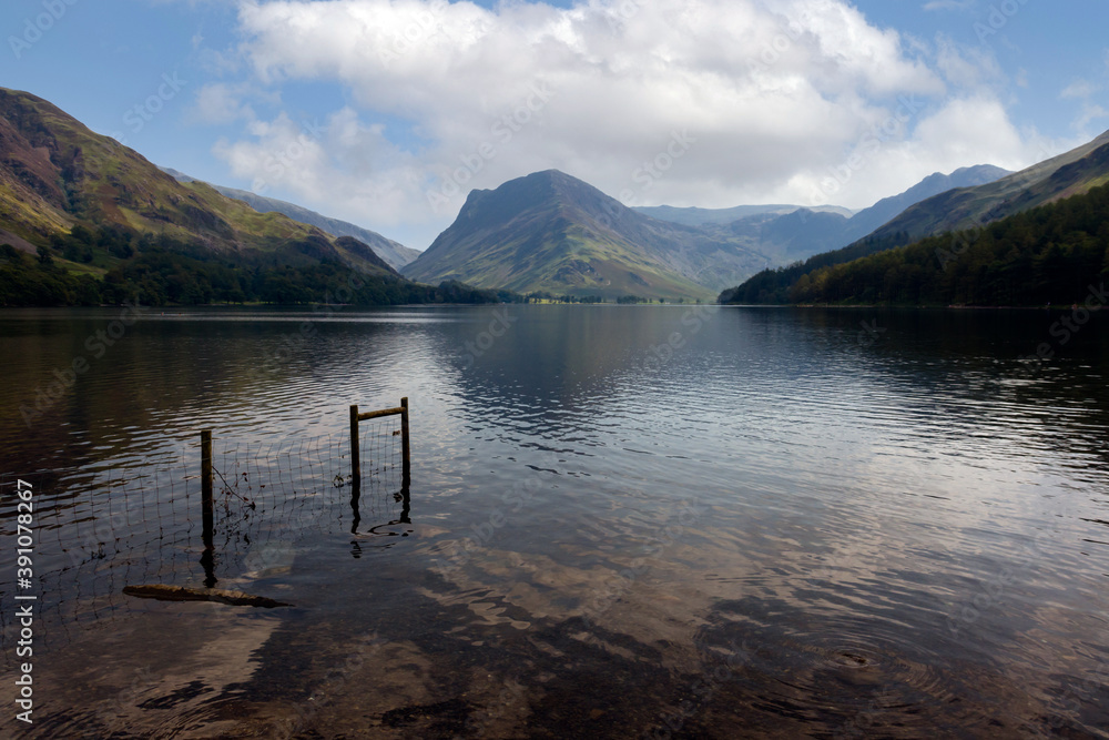 Beautiful lake surrounded by mountains Beautiful lake surrounded by mountains