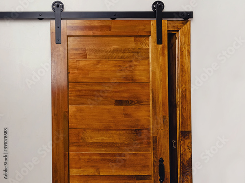 Obraz na plátne Interior sliding barn door.