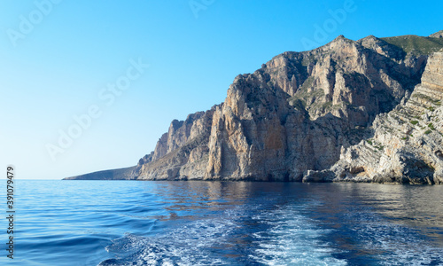 The rocky coast of the little island of Marettimo a preserved maritime area near Sicily in the Mediterranean sea © eugpng