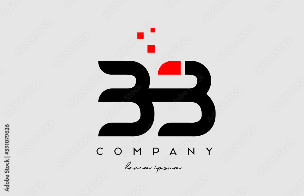 black red BB B B alphabet letter logo icon combination. Design for business and company black red BB B B alphabet letter logo icon combination. Design for business and company
