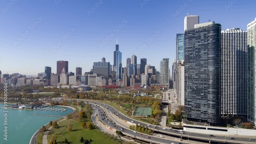 Chicago in Spring and Lake Shore Drive Chicago in Spring and Lake Shore Drive
