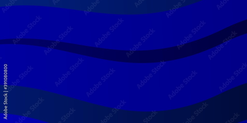 Dark BLUE vector background with curved lines. Dark BLUE vector background with curved lines.