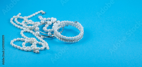 image of pearl jewelry close-up
