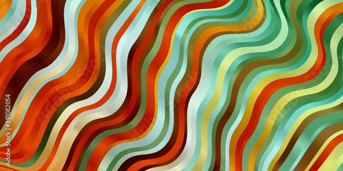 Light Green, Yellow vector pattern with wry lines.