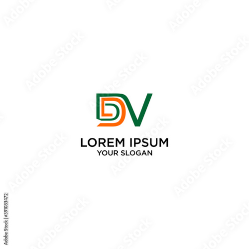 company logo with initials dv