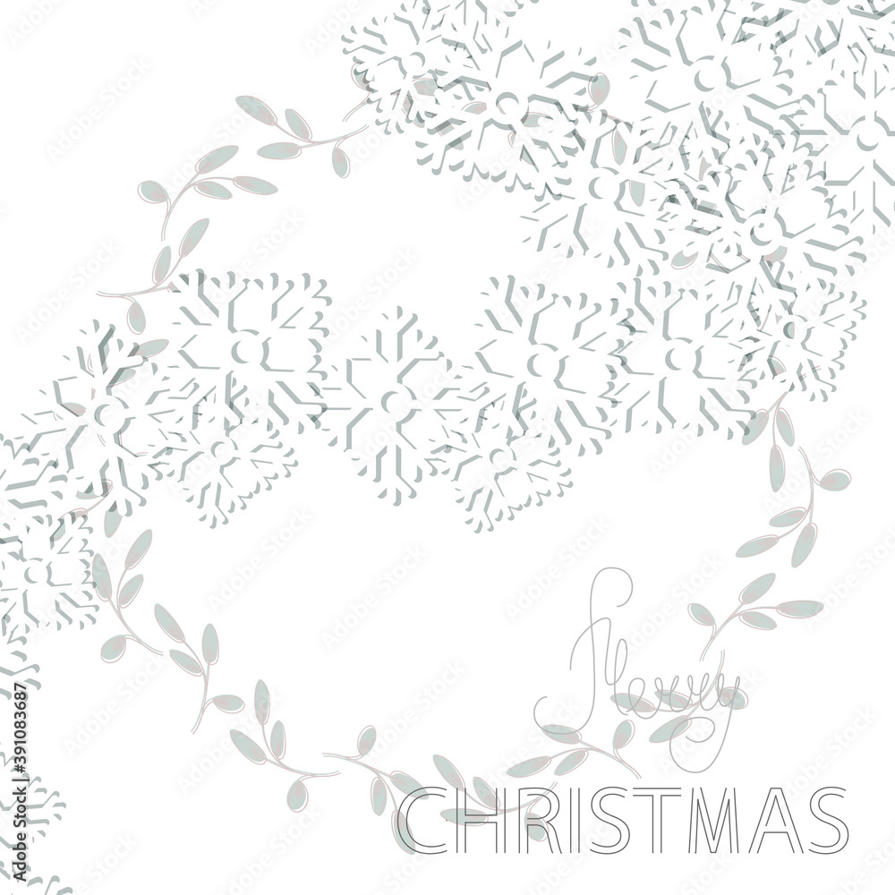 beautiful minimalistic Christmas card. 2021. abstract linear snowflakes on a white background with the inscription Christmas. Perfect for printing banners, postcards, and other graphics. EPS10 beautiful minimalistic Christmas card. 2021. abstract linear snowflakes on a white background with the inscription Christmas. Perfect for printing banners, postcards, and other graphics. EPS10