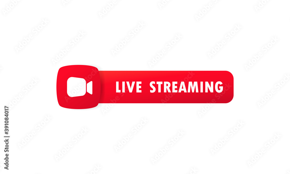 Live streaming icon. Social media user concept. Vector on isolated white background. EPS 10 Live streaming icon. Social media user concept. Vector on isolated white background. EPS 10