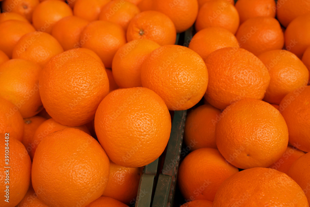 orange harvest from the field in boxes orange harvest from the field in boxes