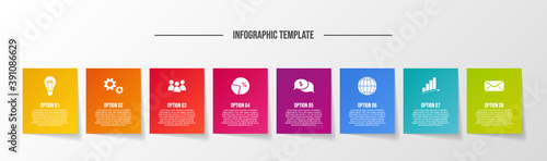 Business infographic with icons. Vector