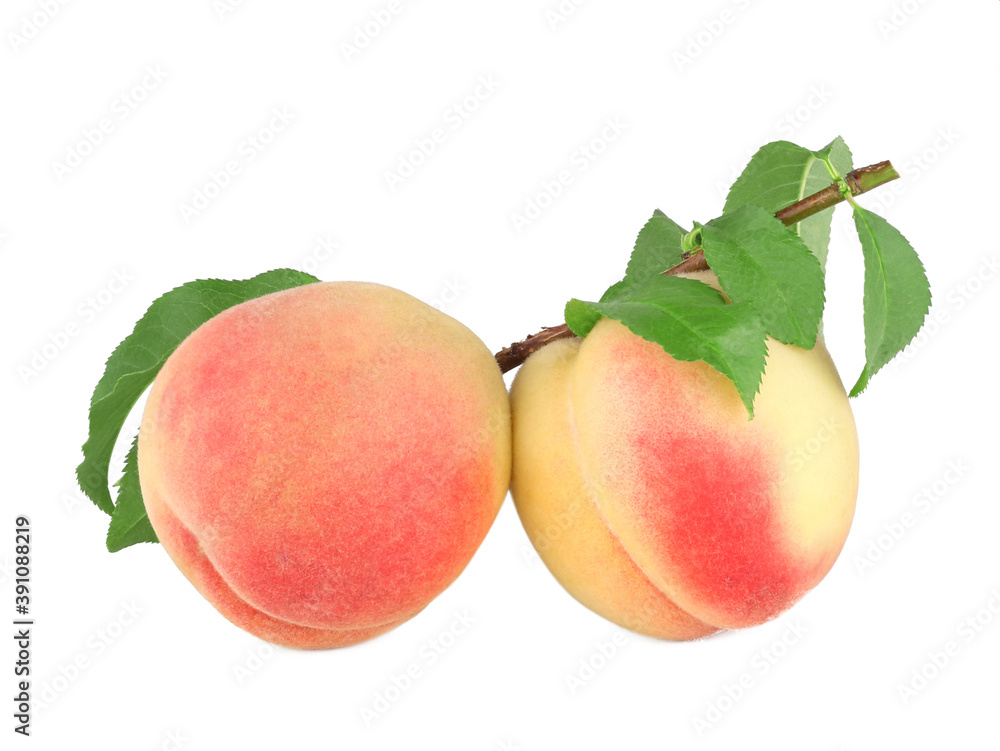 Peach isolated on a white background, clipping path Peach isolated on a white background, clipping path