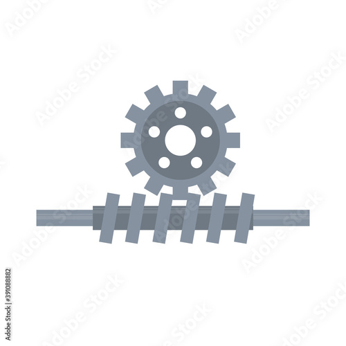Worm gear. Mechanism, vector illustration