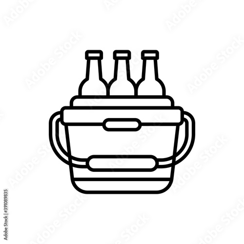 Cooler Outline Icon Style illustration. EPS 10 
