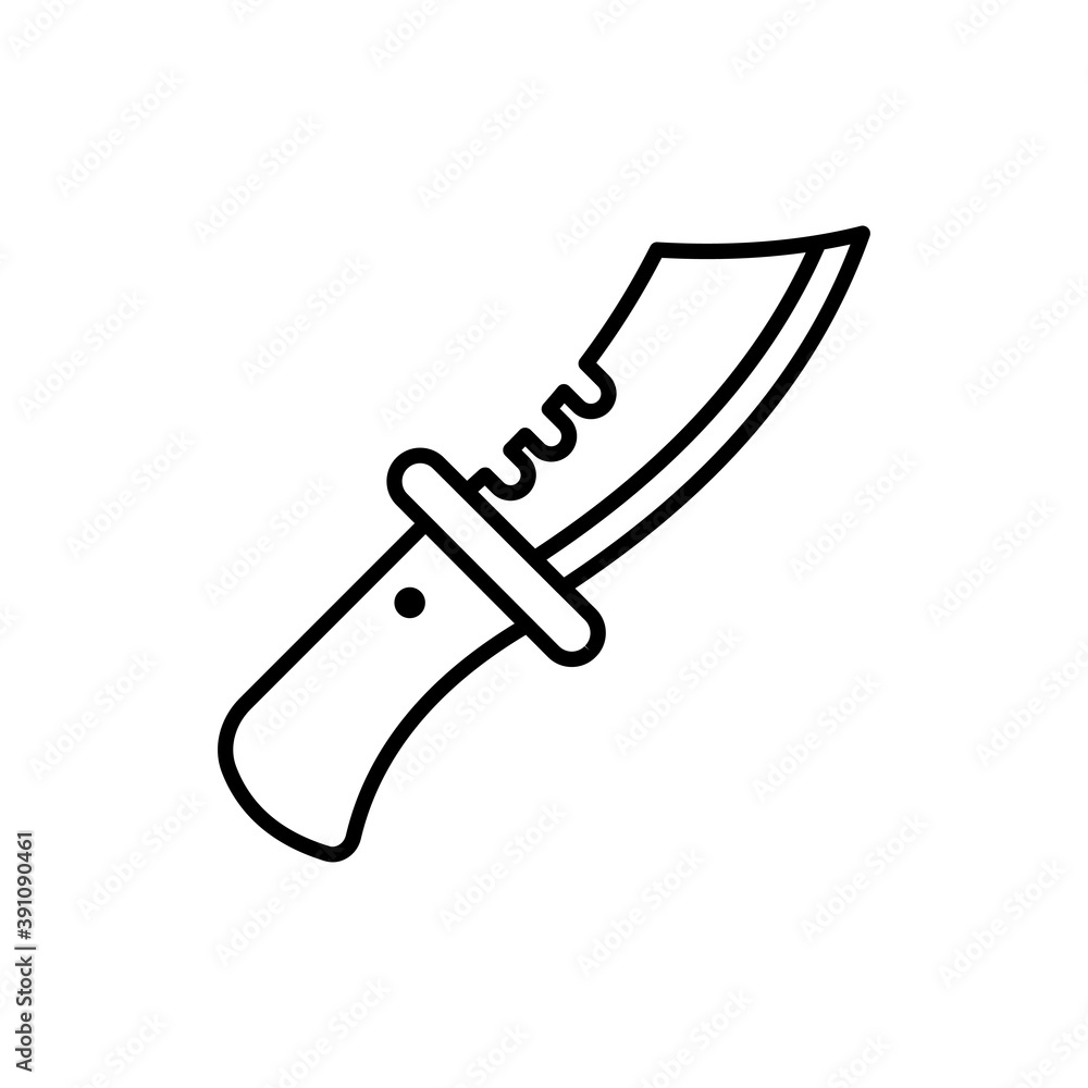 Knife Outline Icon Style illustration. EPS 10 Knife Outline Icon Style illustration. EPS 10
