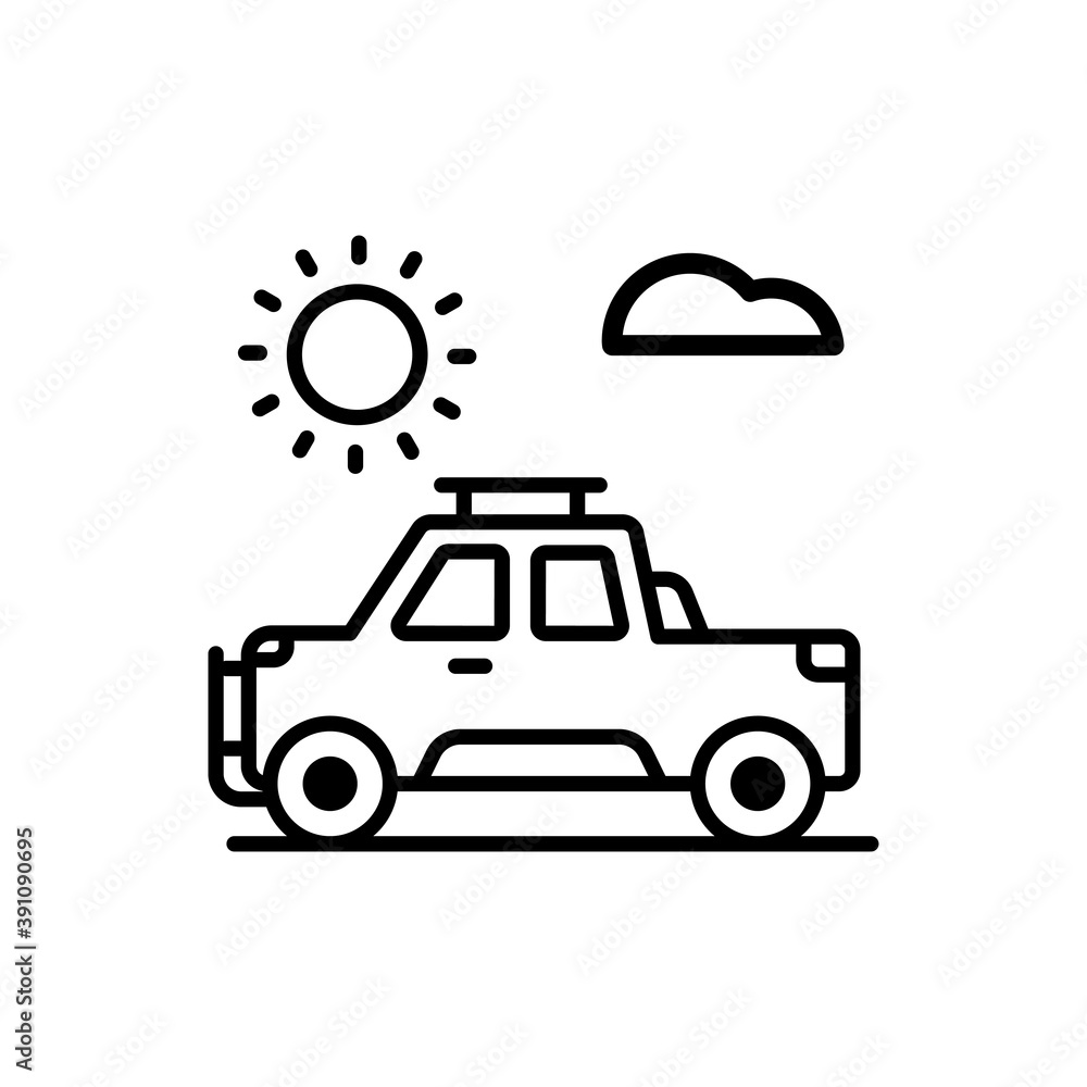 Jeep Outline Icon Style illustration. EPS 10 Jeep Outline Icon Style illustration. EPS 10