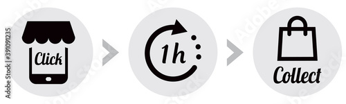 ICÔNE CLICK AND COLLECT NOIR
