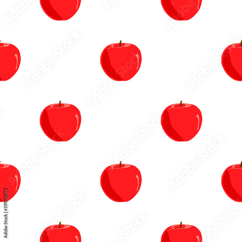 Illustration on theme big colored seamless apple