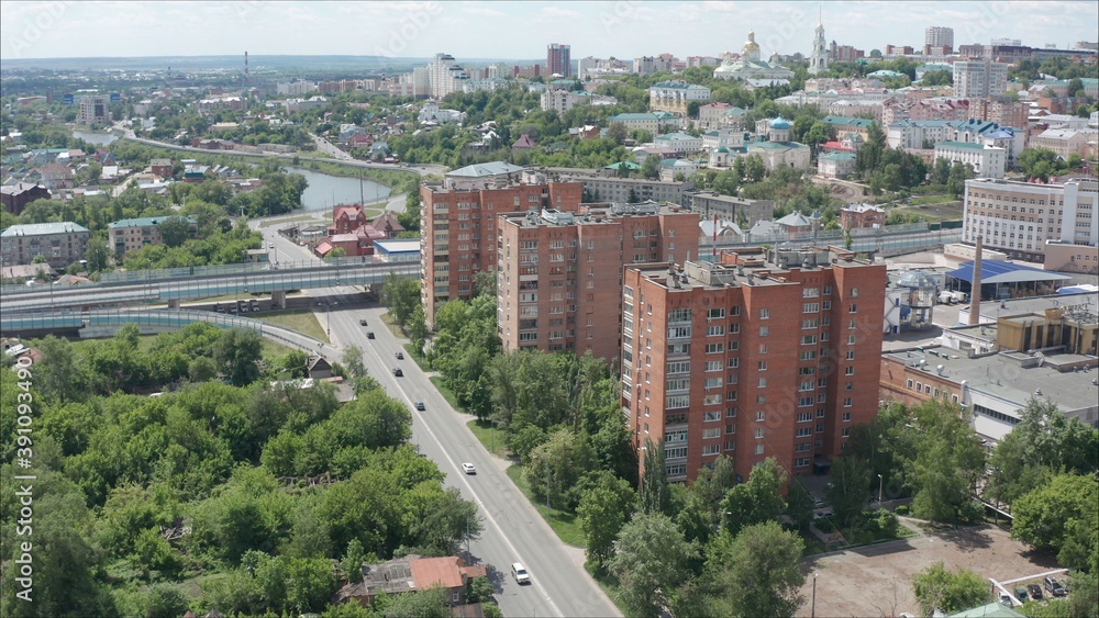Cities Penza Russia. Penza from the air in the summer. Penza, Russia