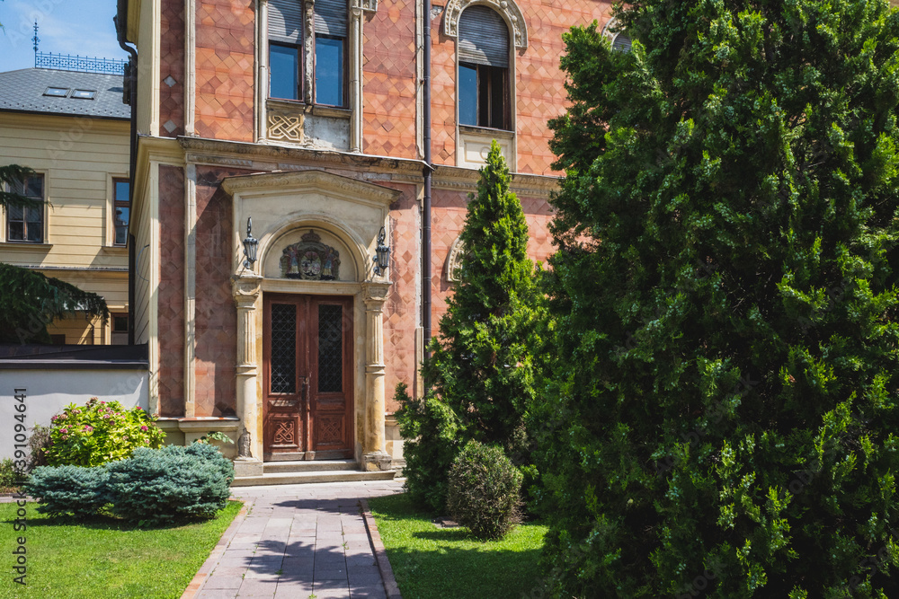 Path leading to back door of Bishop's Palace, Novi Sad, Serbia