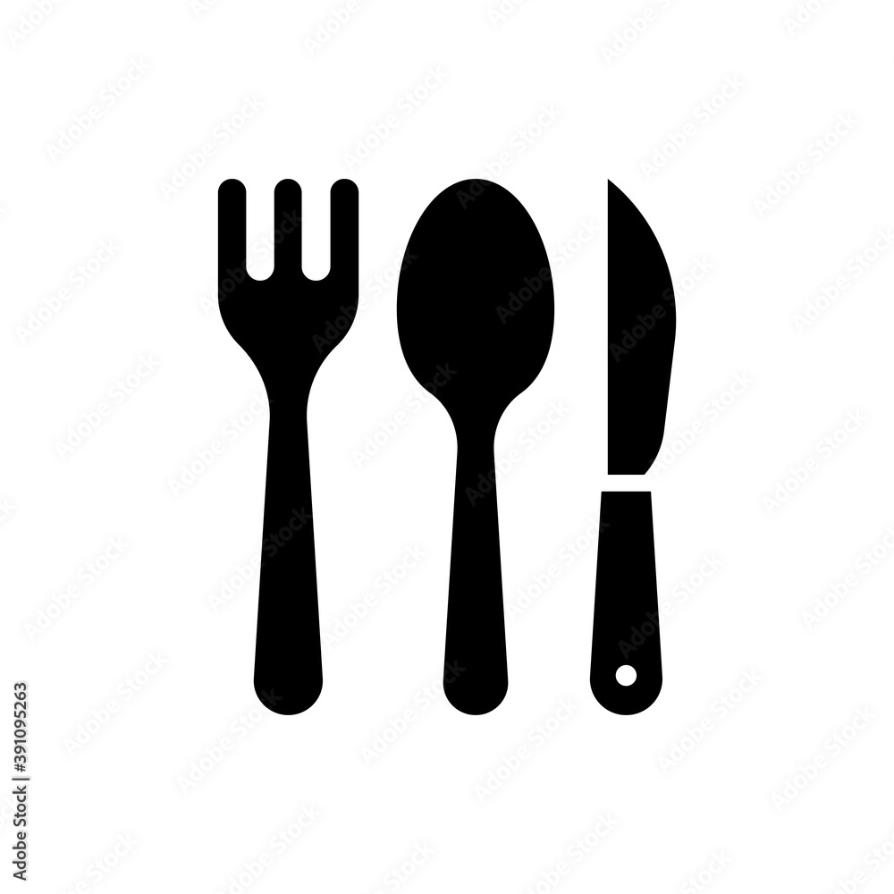 Kitchen Cutleries Solid Style Icon. Eps 10 File Kitchen Cutleries Solid Style Icon. Eps 10 File