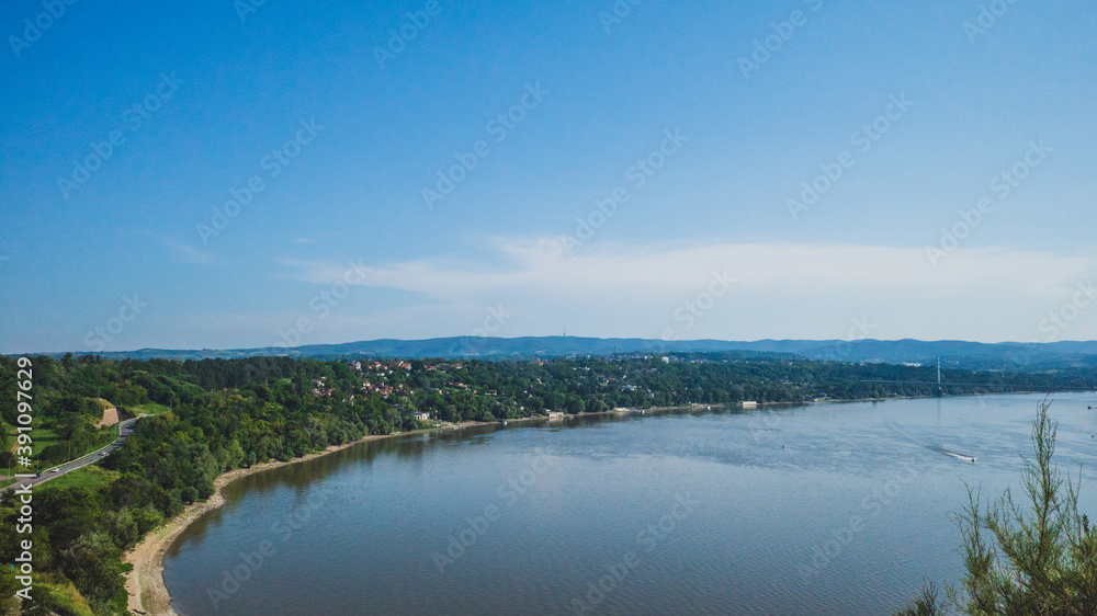 View of Danube River from Petrovaradin Fortress, Novi Sad, Serbia