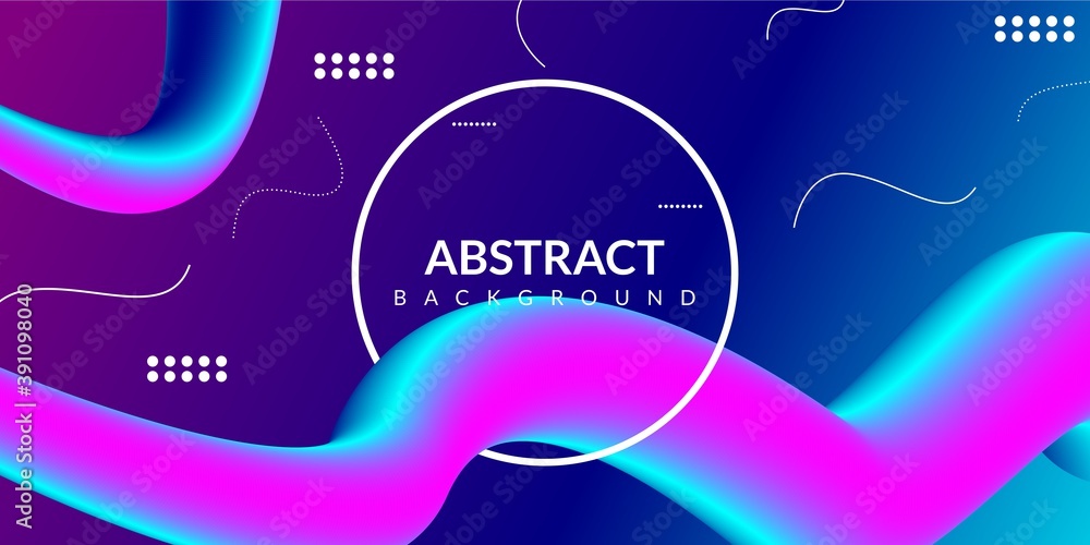 Modern abstract liquid 3d background with colorful gradient. Suitable for use, posters, flyers, book covers, website backgrounds or landing pages. Vector illustration
