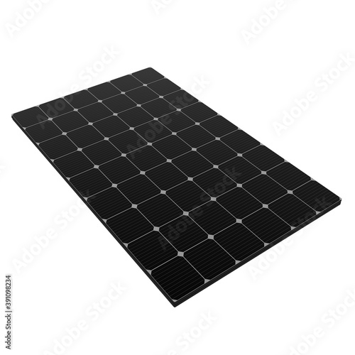 Black monocrystalline solar panel