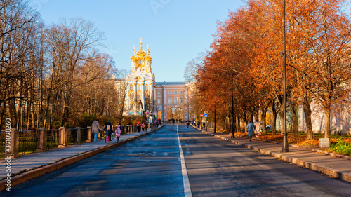 The Church and Arch of Imperial Lyceum. Pushkin, St.Petersburg