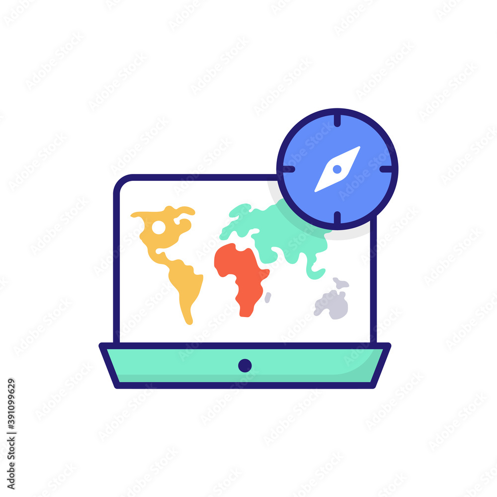 Journey Planning Flat Icon Style illustration. EPS 10 File Journey Planning Flat Icon Style illustration. EPS 10 File
