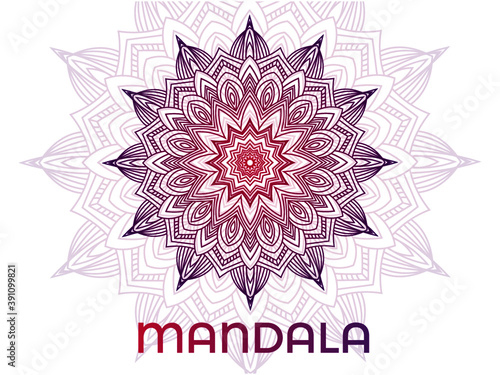 Colorful mandala design, traditional mandala design vector background