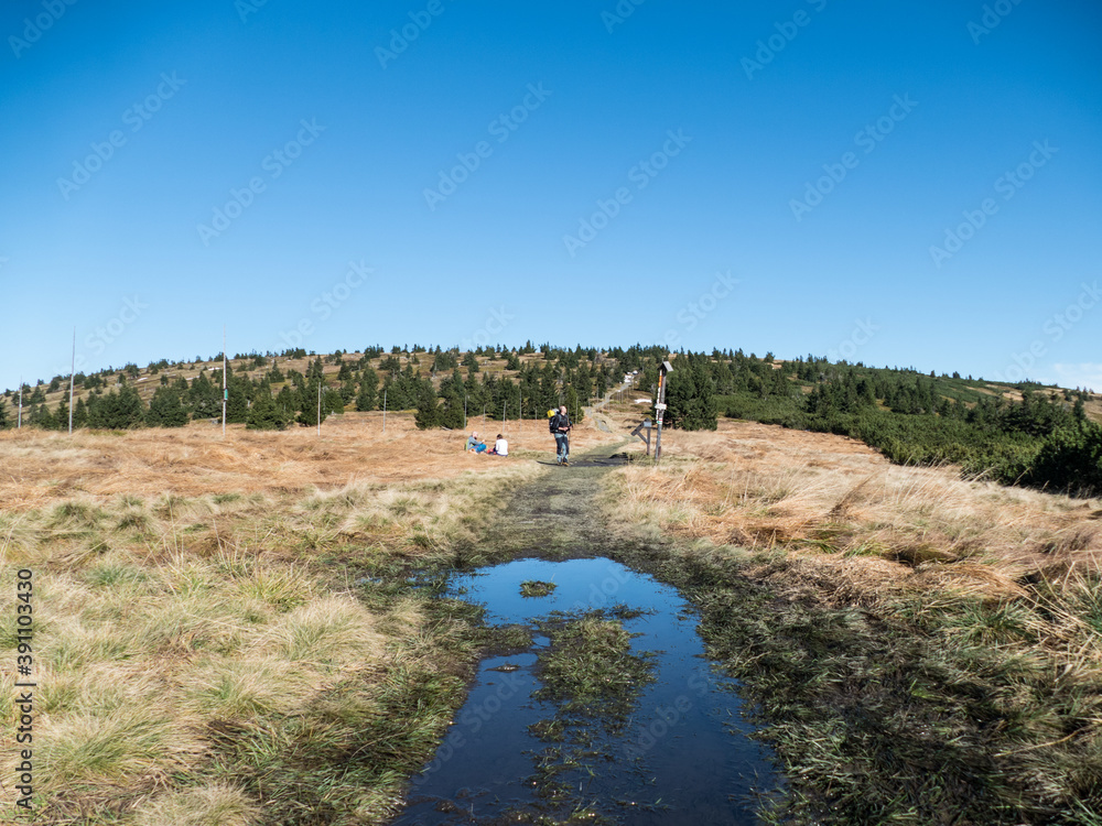 Jeseniky mountains in a sunny autumn day