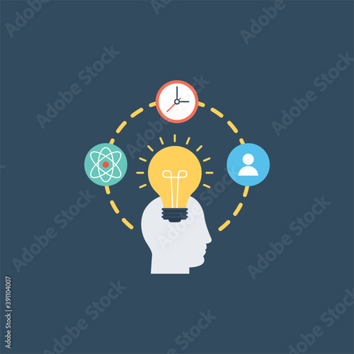 
Flat design icon of business group with gear and connection, concept of teamwork, support, collaborative unity 
