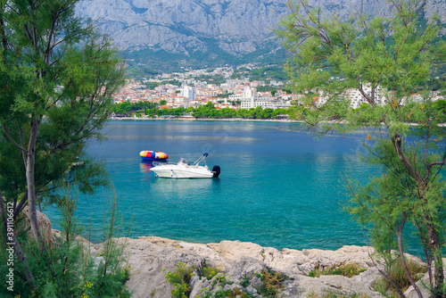 Beautiful viewof the Adriatic Sea at Makarska Riviera, Dalmatia, Croatia