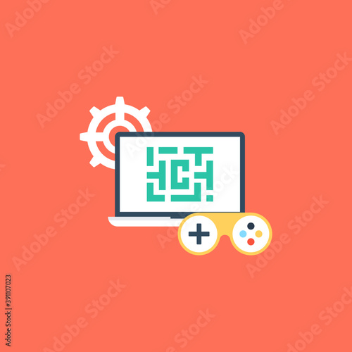 
Flat illustration of video game development infographics 
