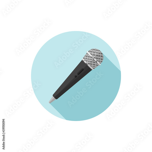 Vector flat design Handheld Microphone