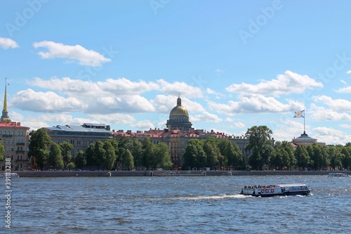 View of the Admiralteyskaya embankment. St. Petersburg.