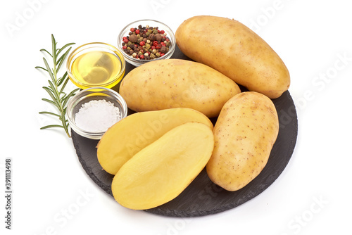 Fototapeta Naklejka Na Ścianę i Meble -  Young Fresh potatoes, isolated on white background
