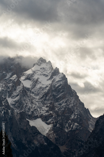 Fototapeta Naklejka Na Ścianę i Meble -  Dark clouds over mountains