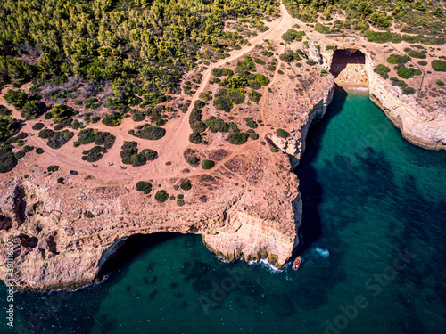 Seven Hanging Valleys cliffs aerial view Ocean rocky coast beach photo