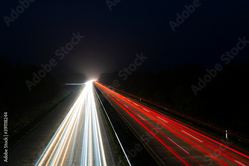 Licht Auto, Fahrzeug in Bewegung, Langzeitbelichtung 7
