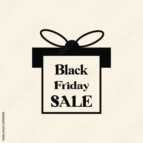 Black Friday sale inscription design template.Vector illustratione photo