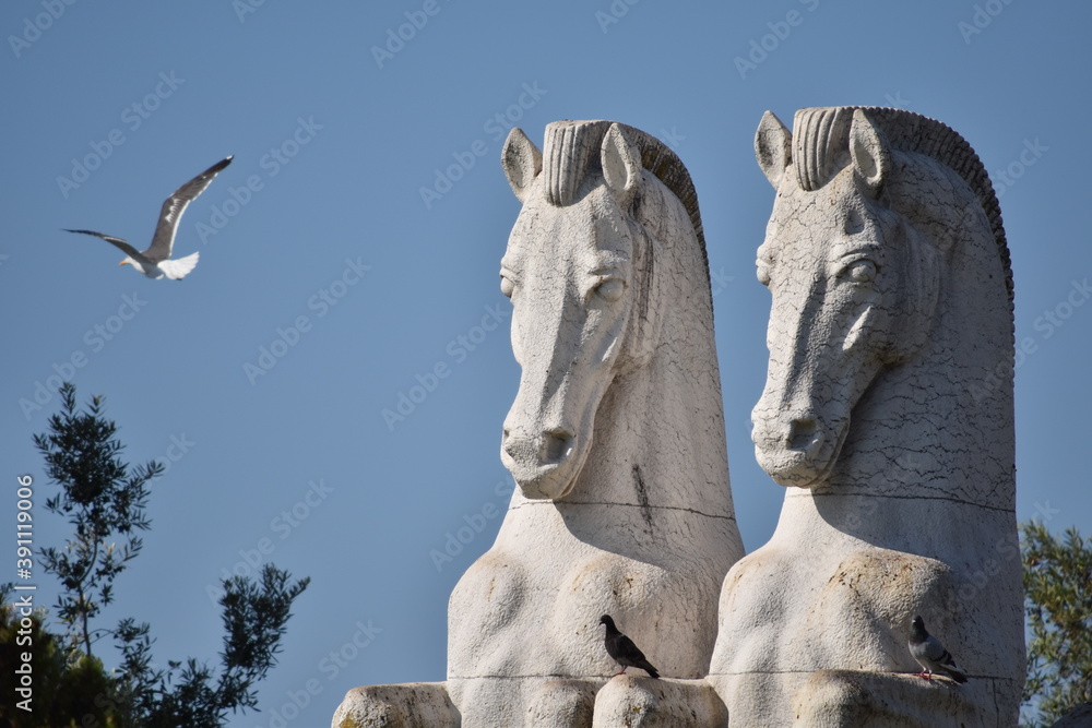 Sculpture of horses