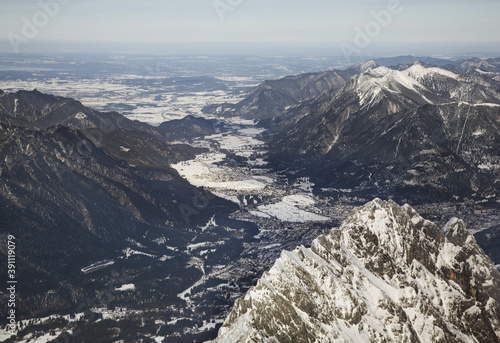 View of Loisach Valley. Bavaria. Germany photo